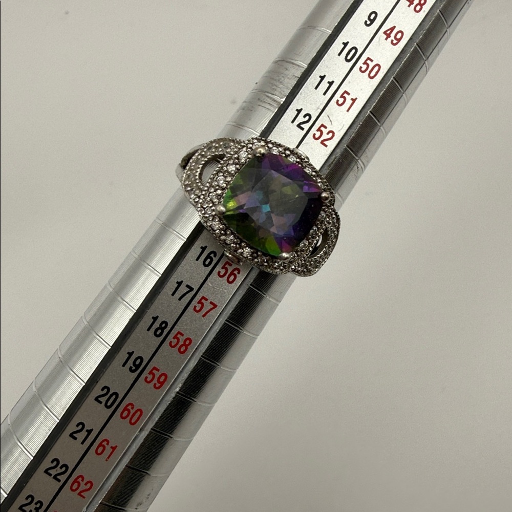 Vintage stamped Amethyst Sterling silver Ring 8.5 10.10 G - Picture 12 of 12